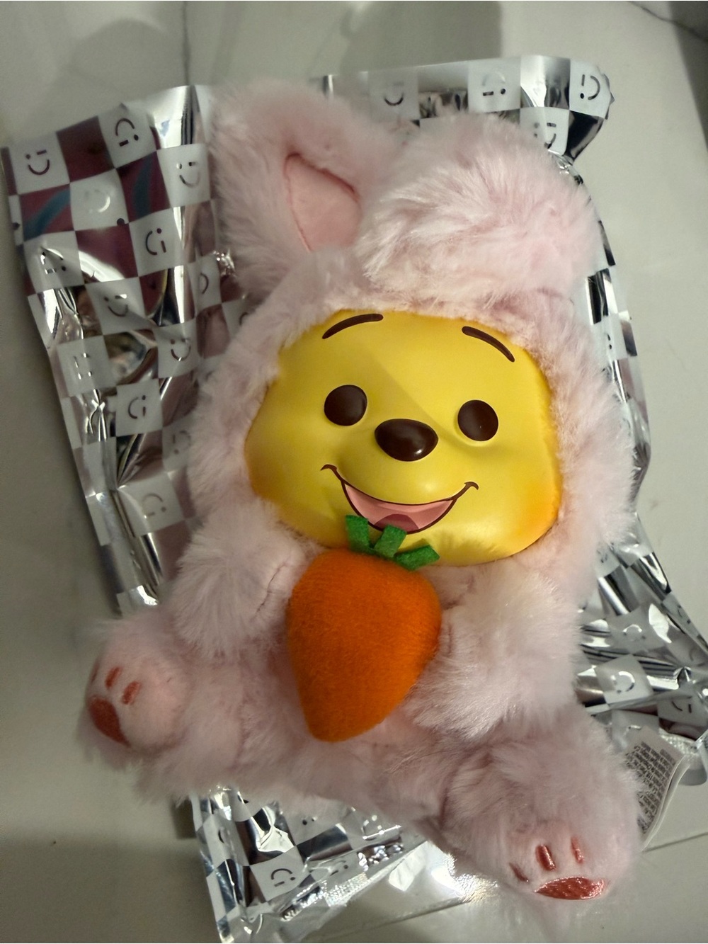 Miniso x Disney Winnie Vinyl Face Plush Pendant